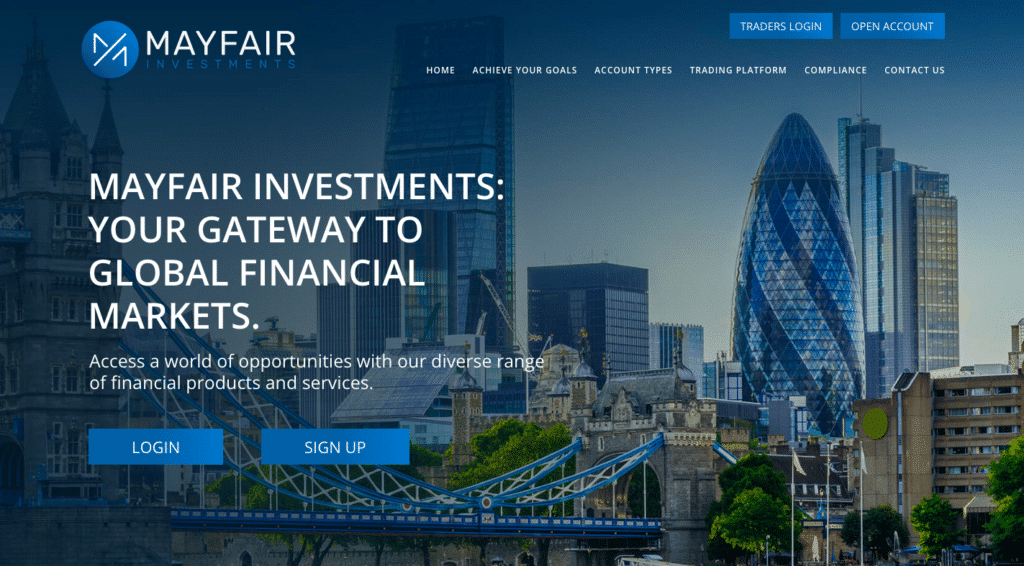 Mayfair Investments trading platform