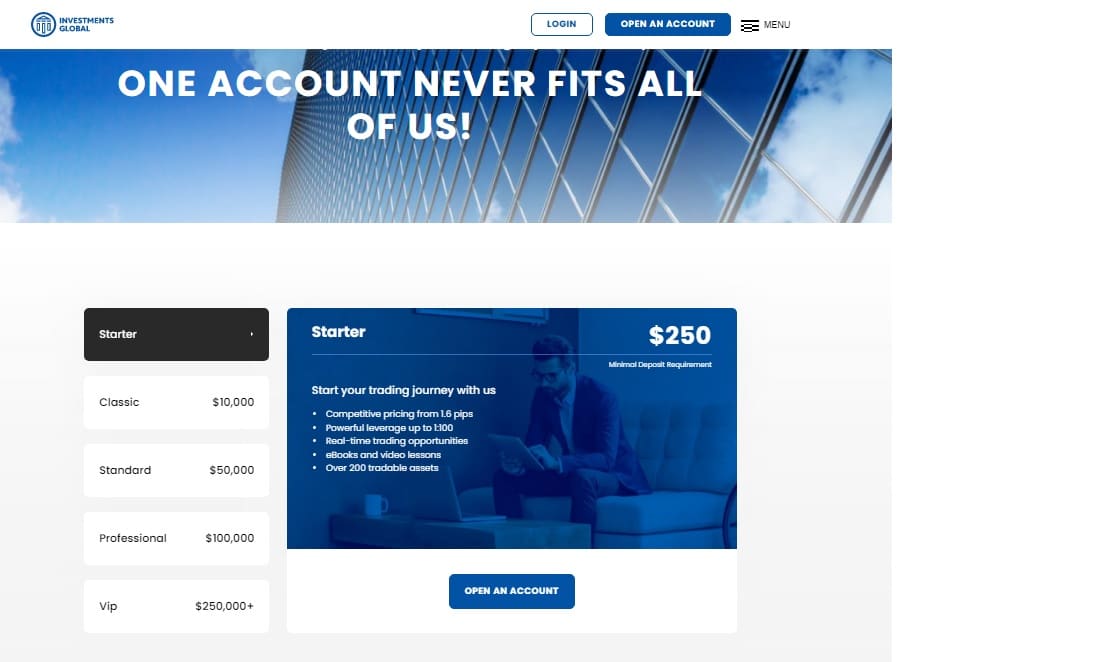 Investments Global Accounts