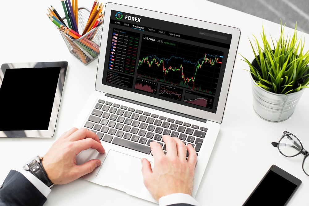 Person,Using,Forex,Trading,Software