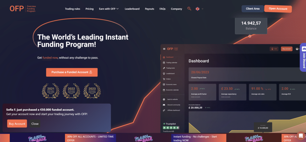OFP Funding website