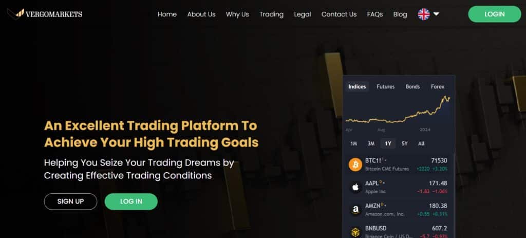 Vergomarkets website Vergomarkets website
