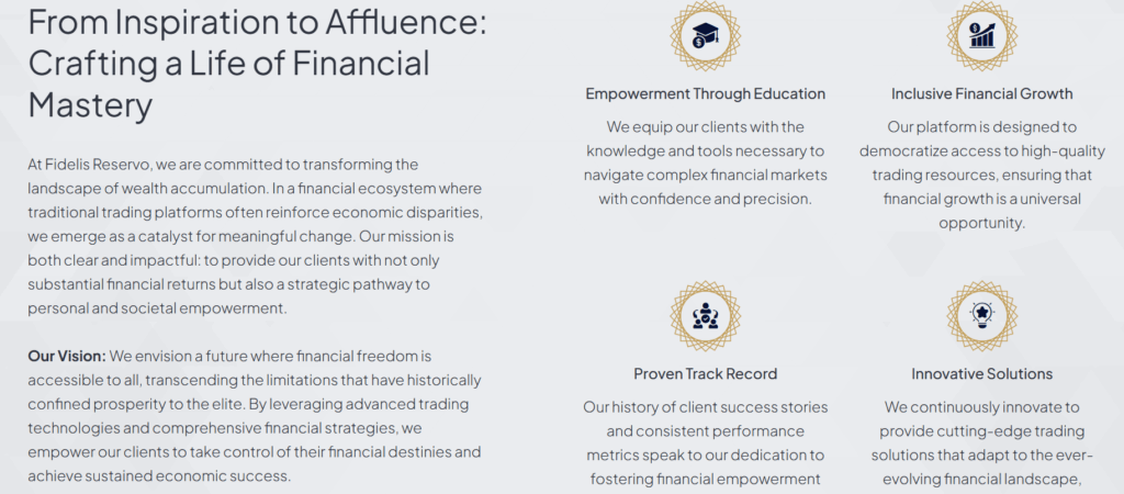 Fidelis Reservo benefits