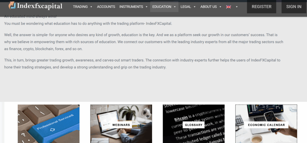 IndexFXCapital education