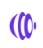 Purple speaker icon with sound waves indicating audio