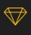 Yellow diamond-shaped gem outline on a dark background, resembling a faceted jewel logo.